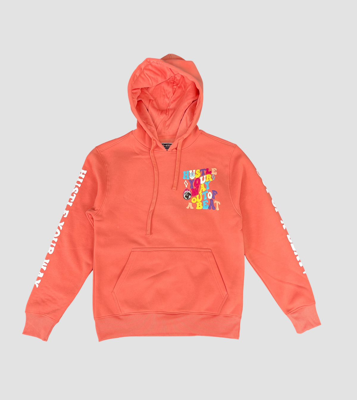 Hustle Fleece Hoodie - Coral