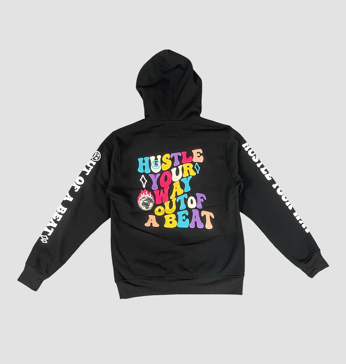 Hustle Fleece Hoodie - Black detail
