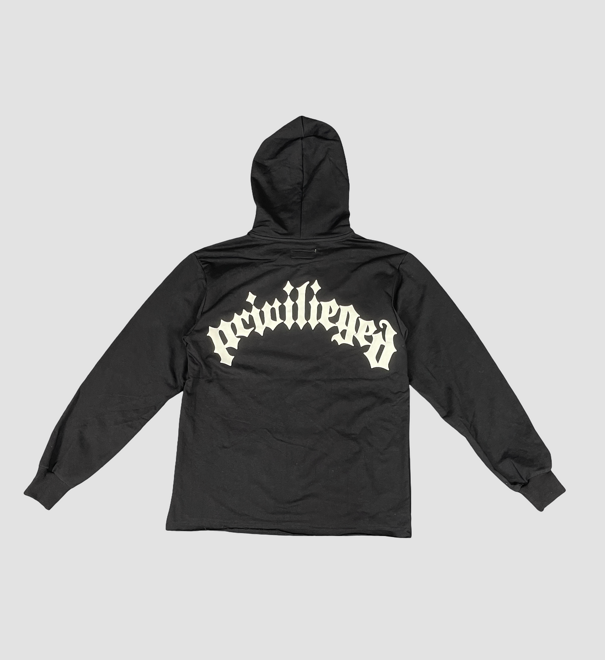 Privileged Fleece Hoodie - Black detail
