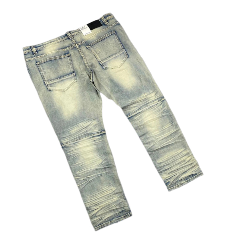 Men's Big & Tall White Wash Slim Jeans — alternate view