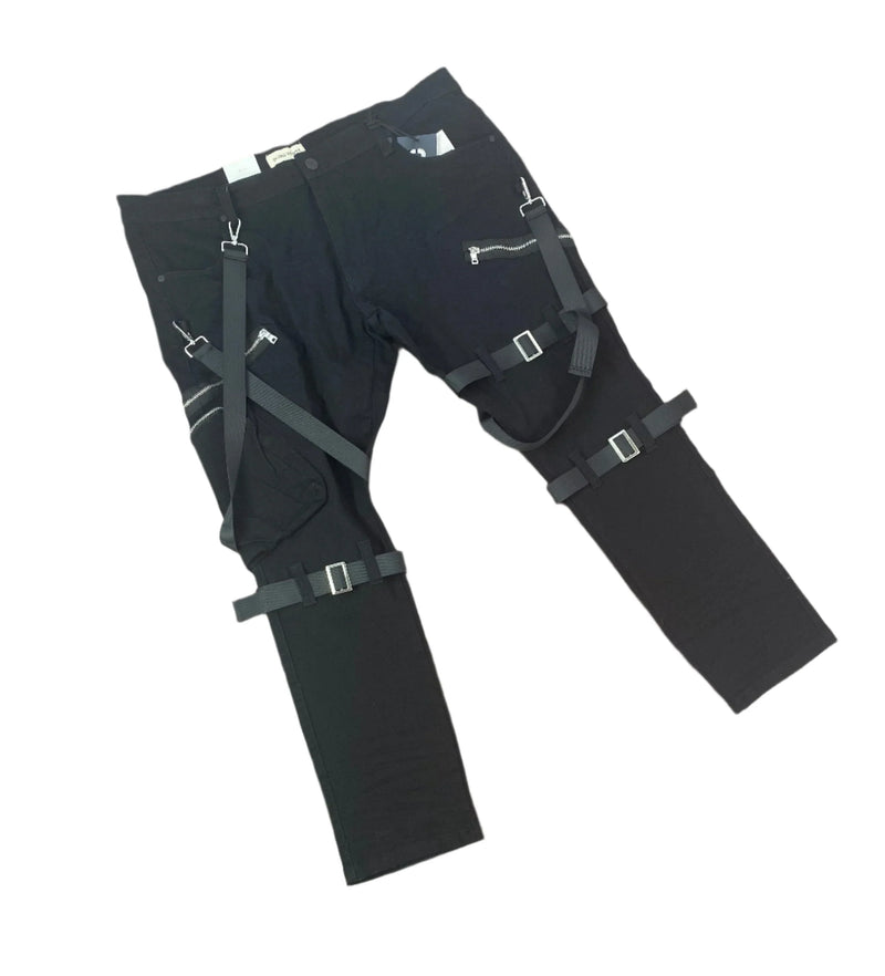 Men's Big & Tall Buckle Strap Cargo Jeans — alternate view