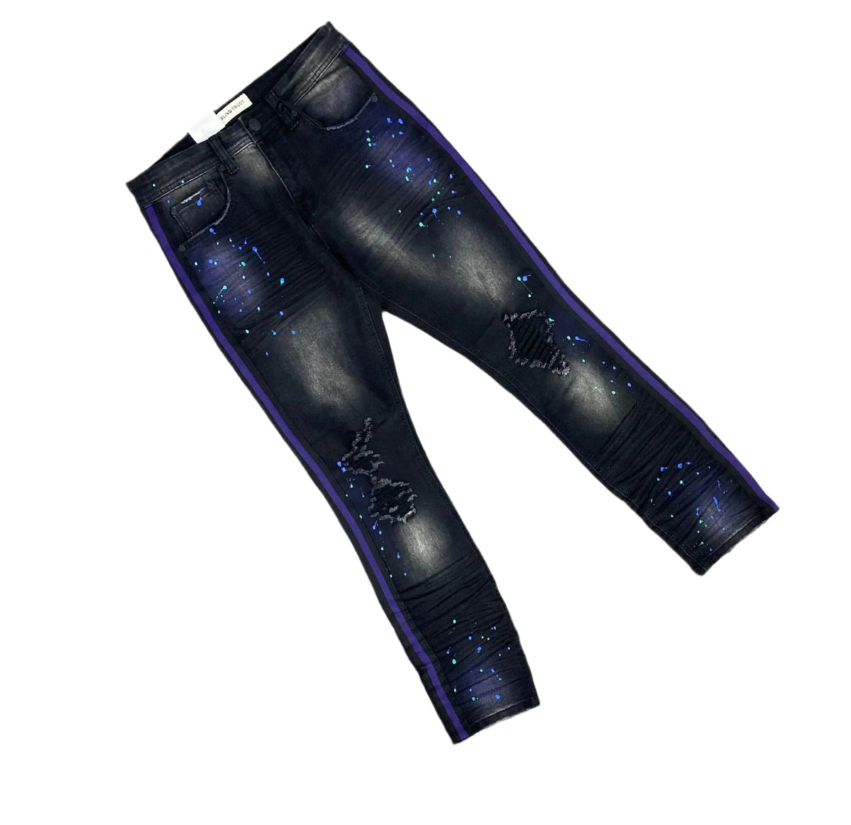 B&T Stripe Jeans w/ Paint