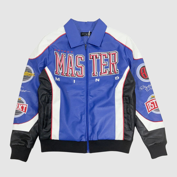 Mastermind PU Embo Varsity Jacket - Royal