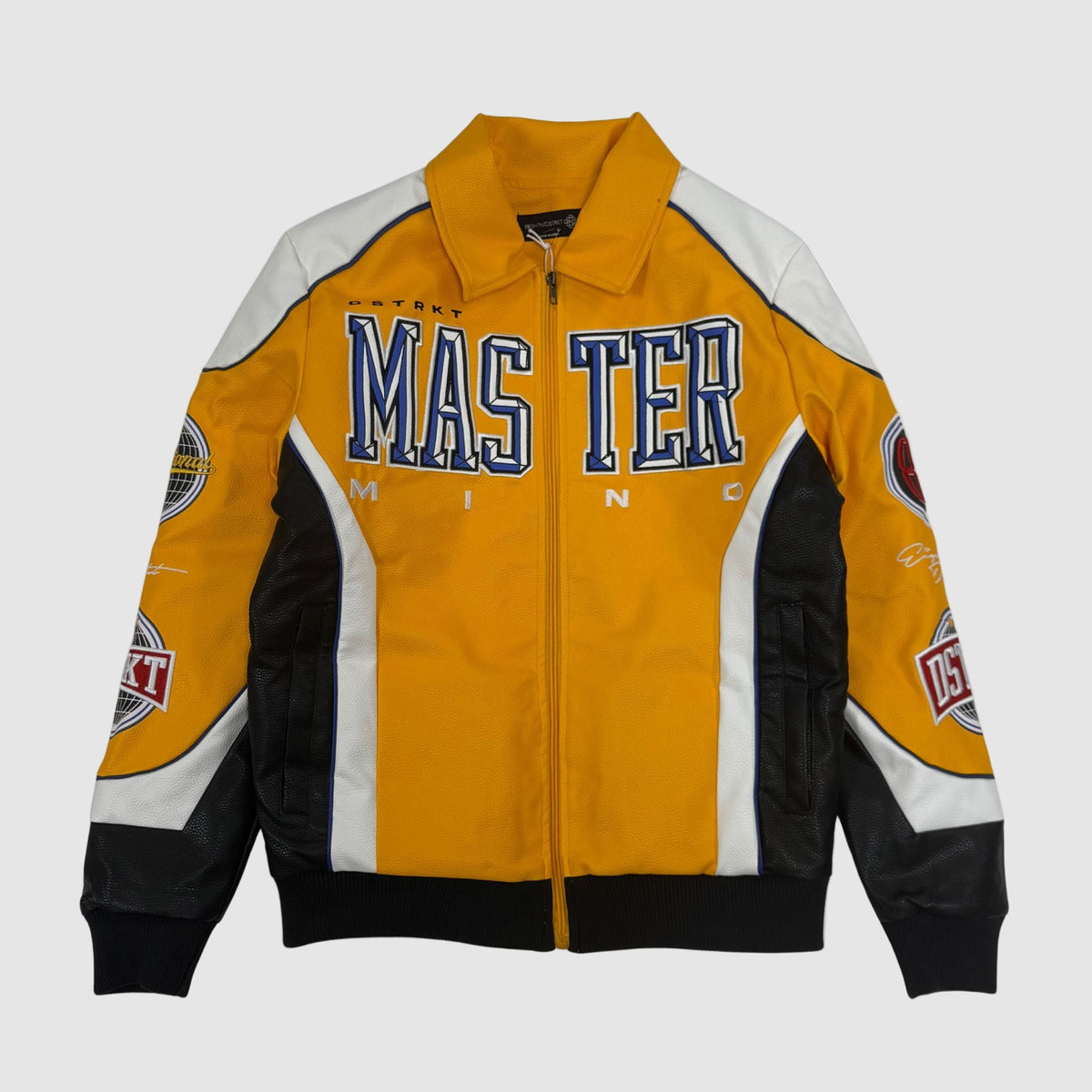 Mastermind PU Embo Varsity Jacket - Gold