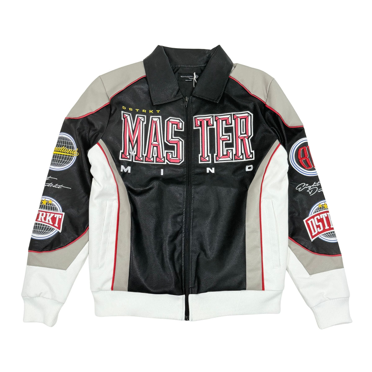 Mastermind PU Embo Varsity Jacket - Black