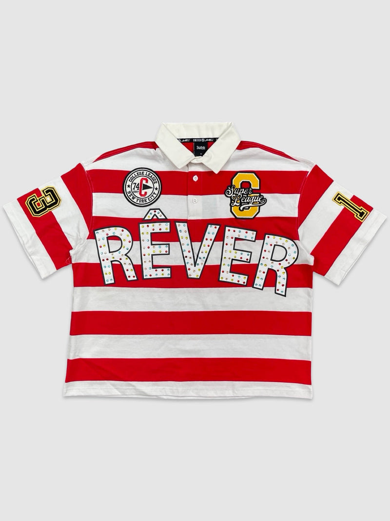 Rever Rugby Crop Tee - Red