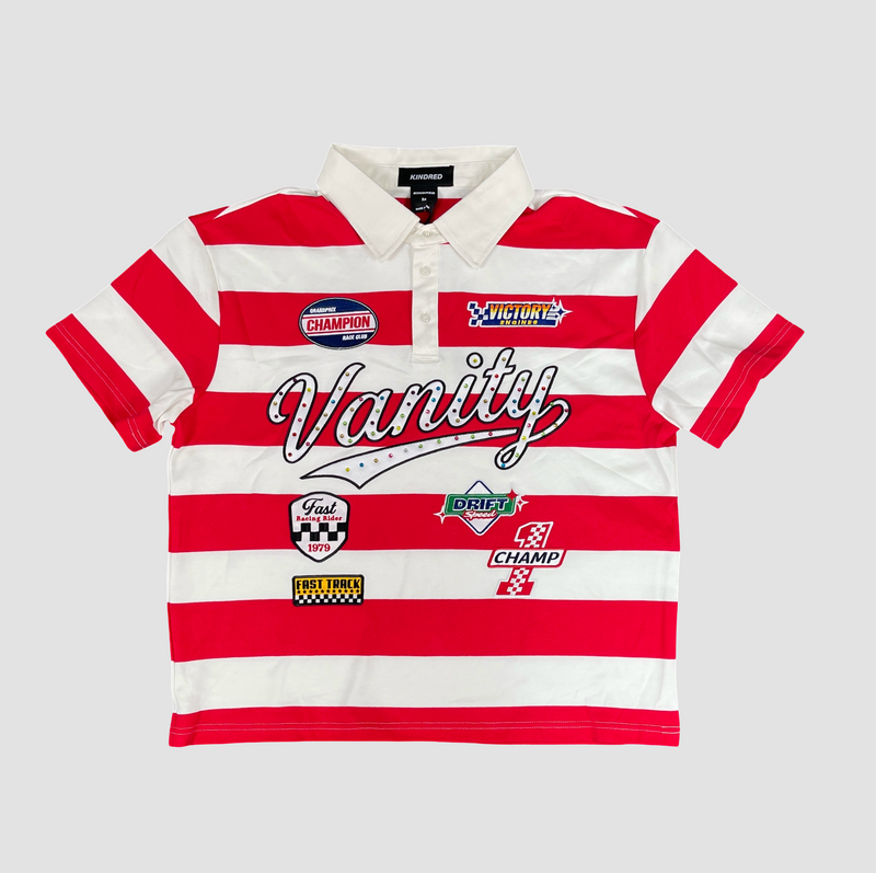 Men's Vanity Stripe Racing Patch Polo Shirt — alternate view