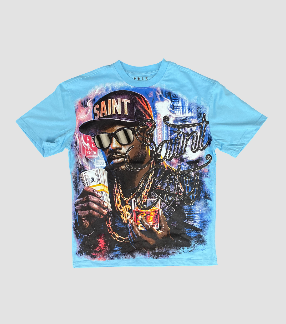 Saint City Hustle Tee - Sky