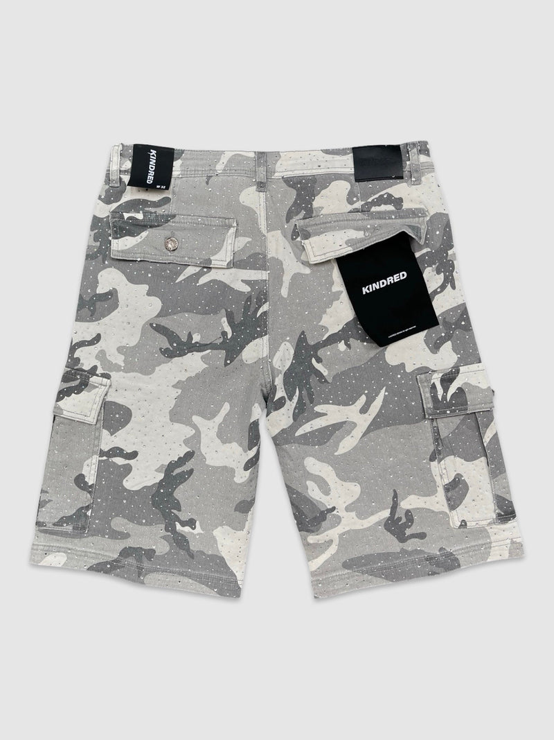 Men's Rhinestone Camo Denim Cargo Shorts — alternate view