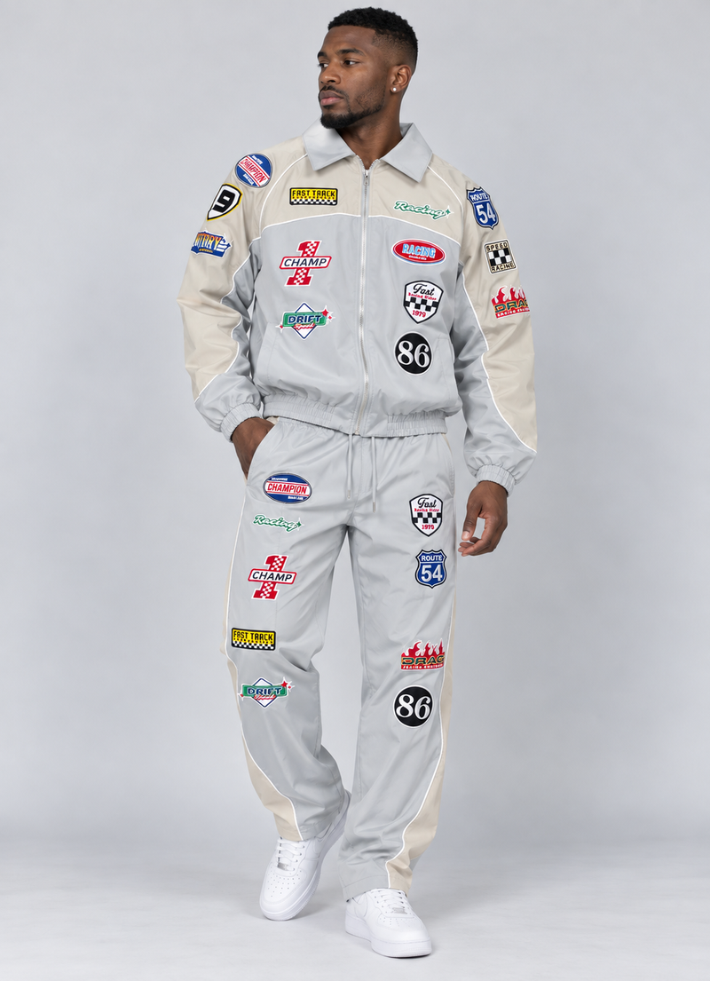 Racing Patch Nylon Set - Grey