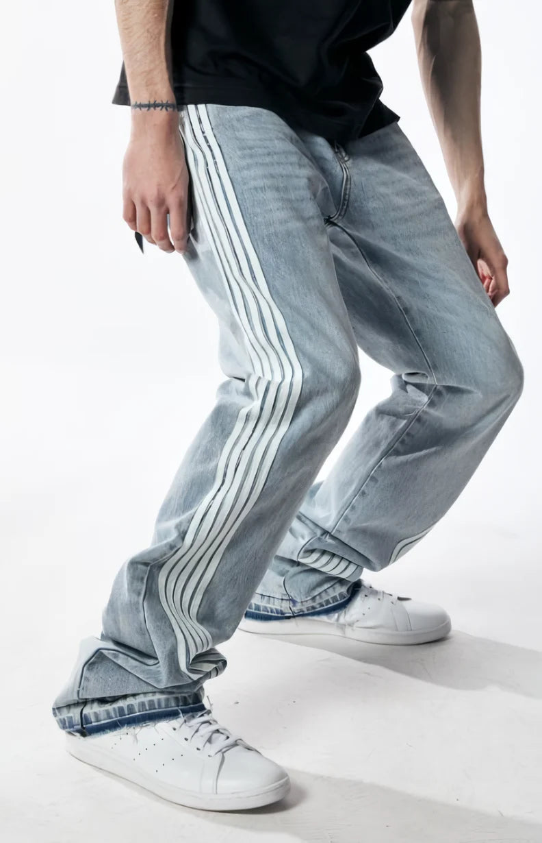 Stripe Denim Relax Jeans - detail