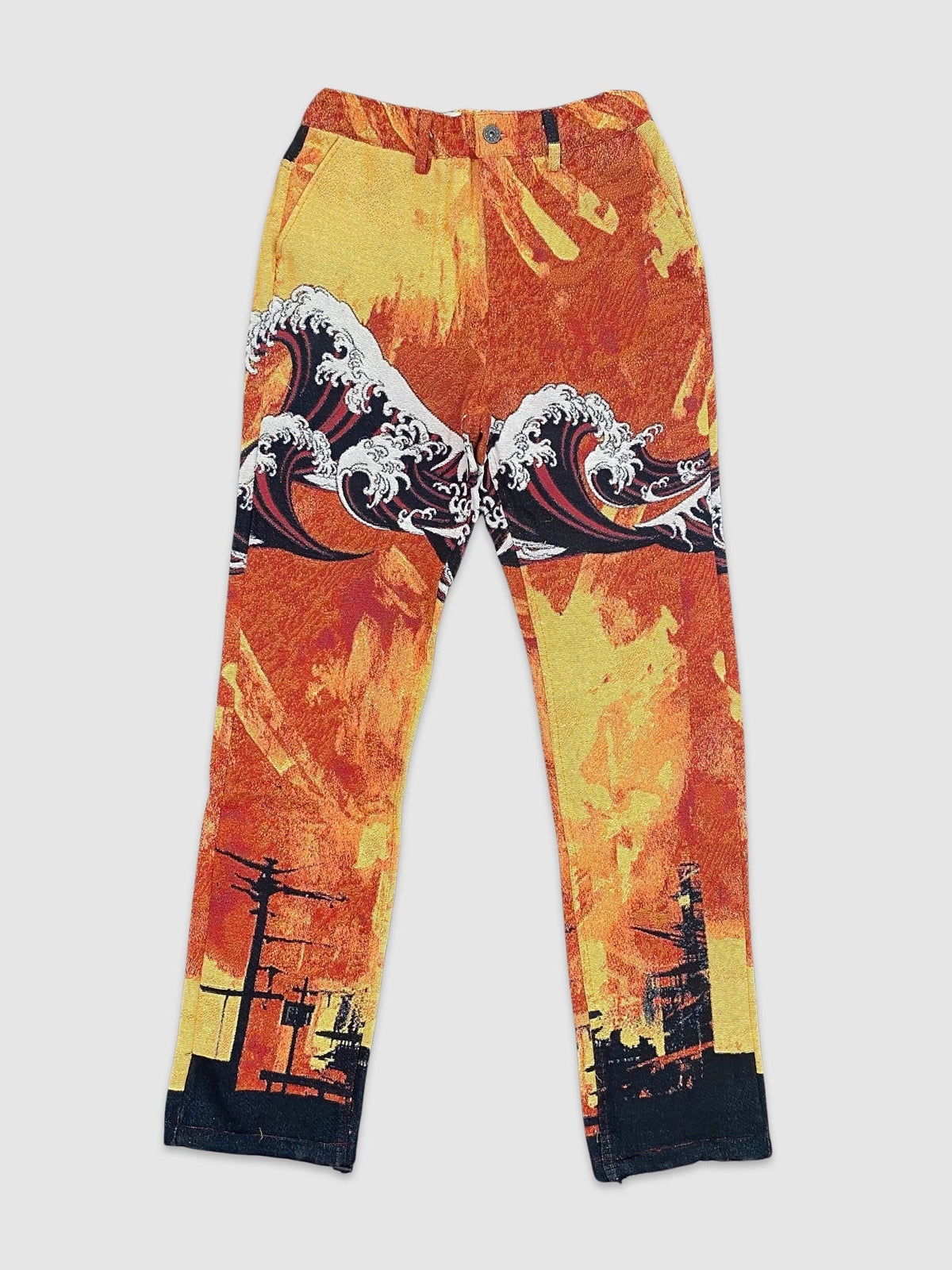 Katana Tapestry Jacquard Pants - Red