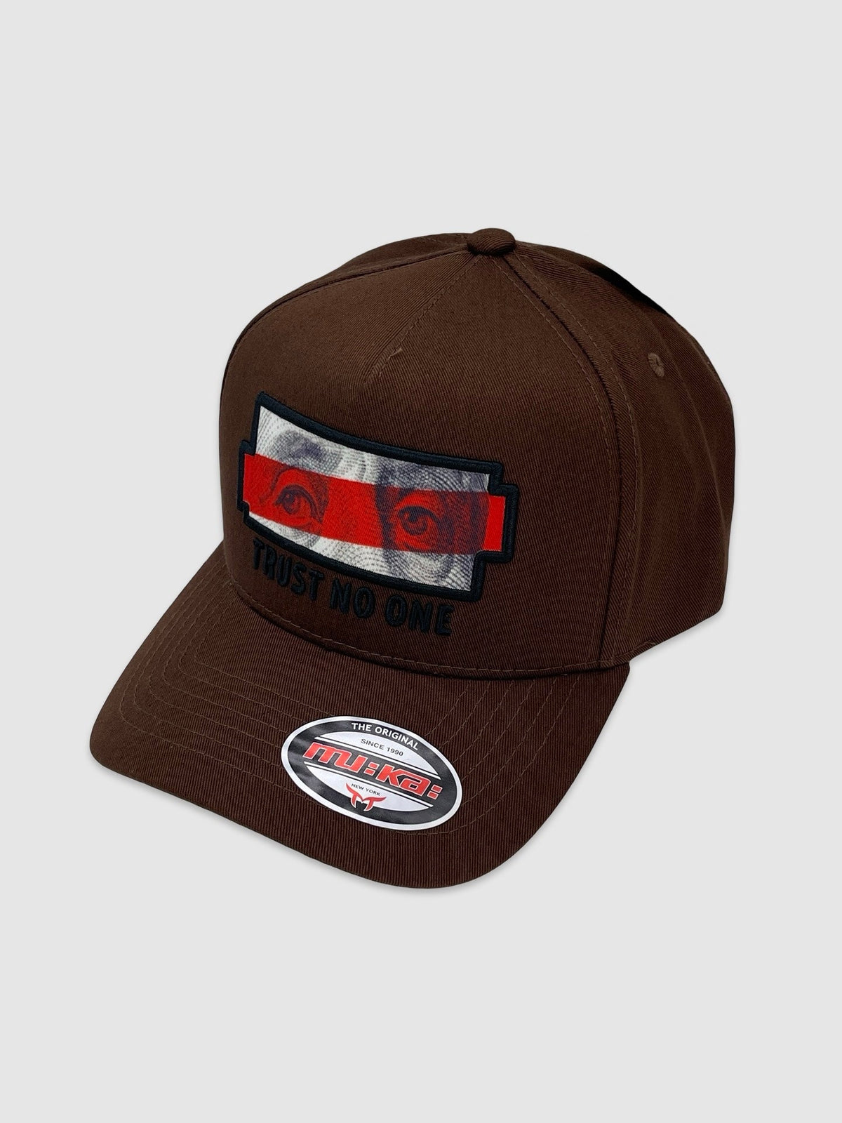 Trust No One Snapback Hat - Brown