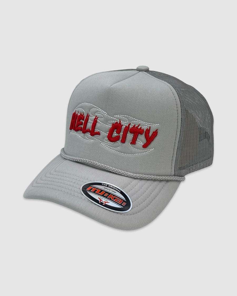 Hell City Trucker Hat - L.Grey