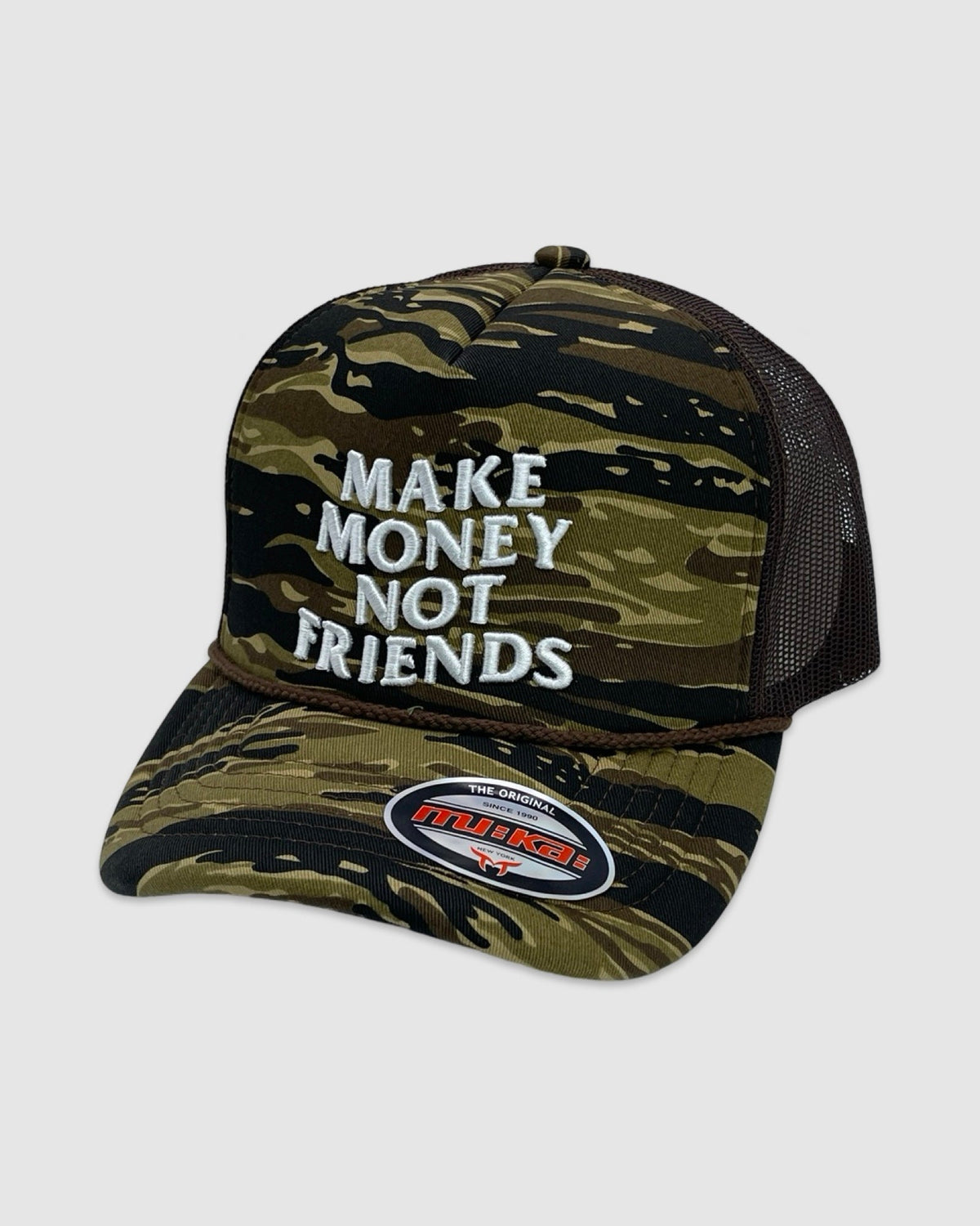 Make Money Trucker Hat - Khaki Tiger