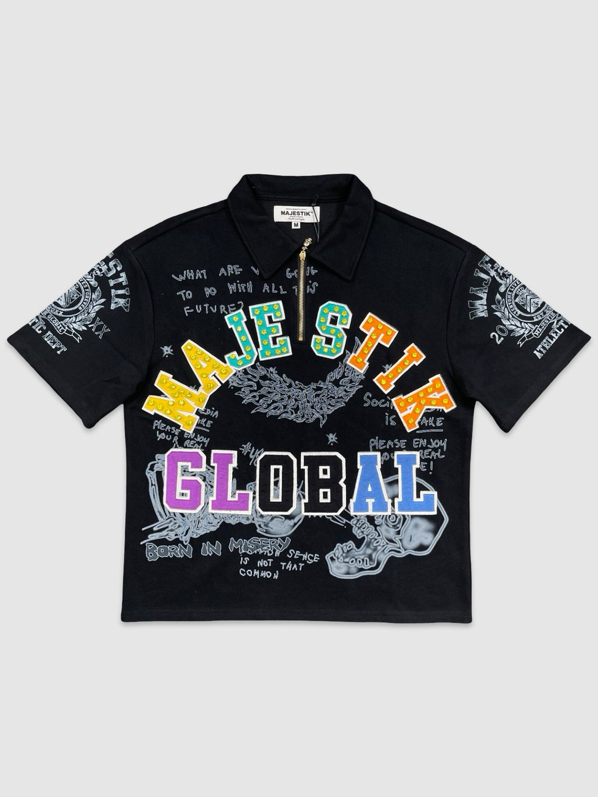 Patch Stud Polo Shirt, enlarged view