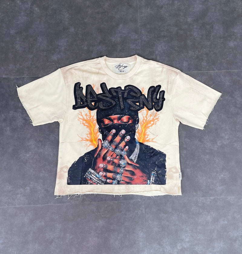 Destiny Cropped Tee - Off White