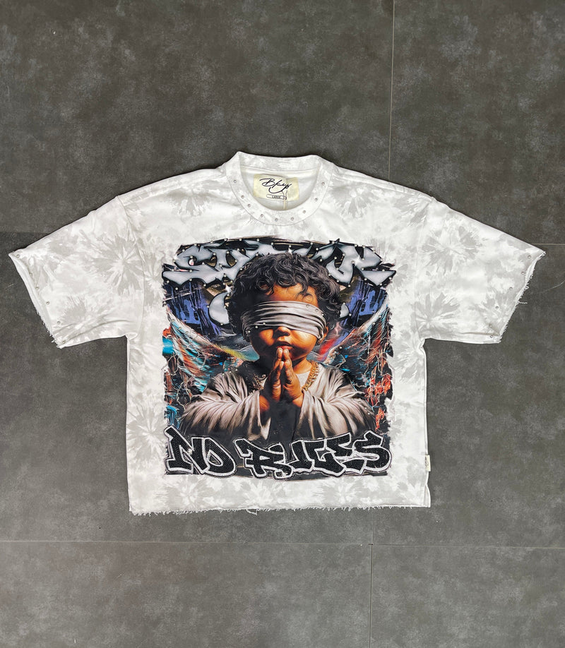 Men's Sinner Club Angel Tie-Dye Cropped Tee — alternate view