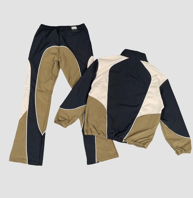 Men's Color Block Nylon Zip Jacket & Pants Set — alternate view