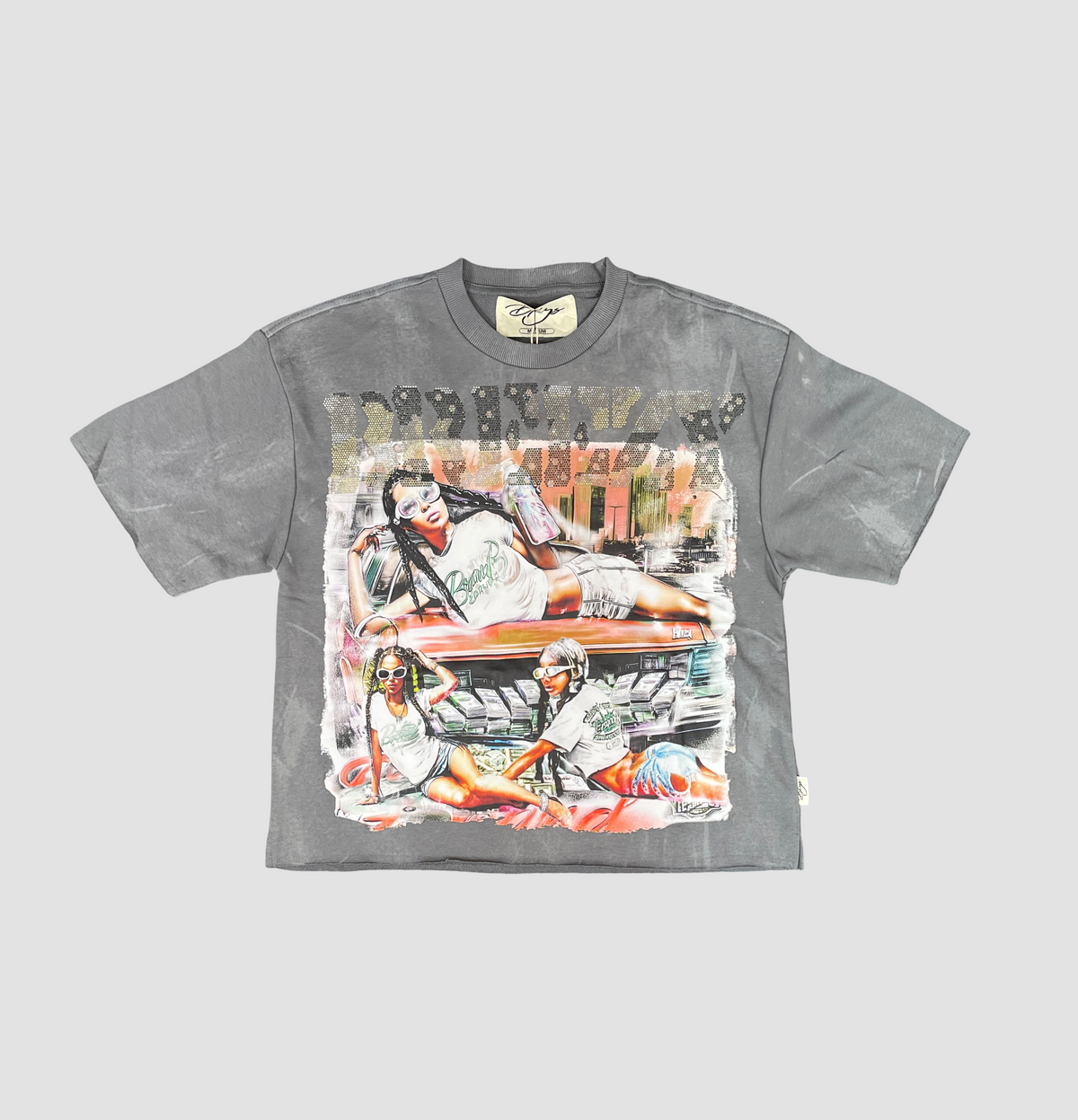 Breezy Cropped Tee - Grey