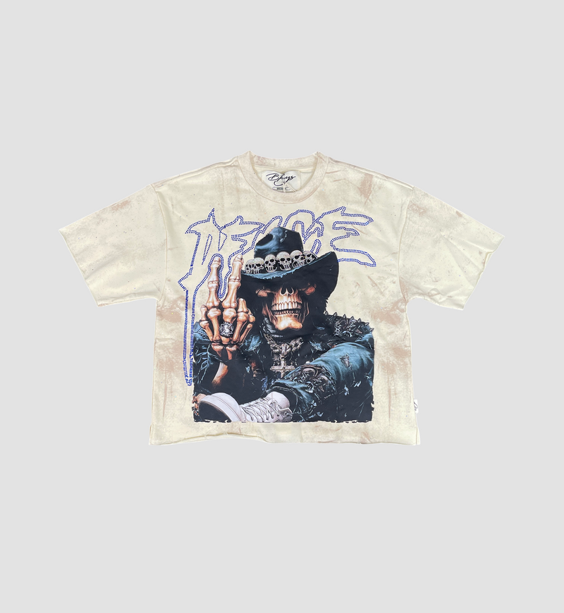 Peace Cropped Tee - Off White