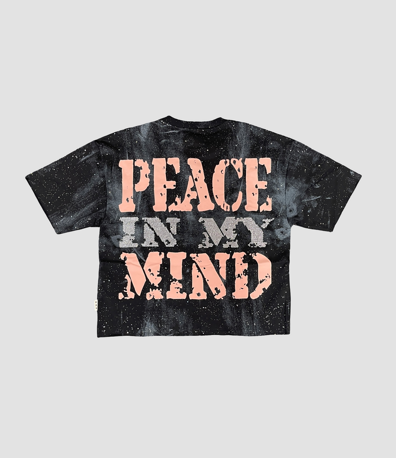 Men's Peace Cowboy Skeleton Graphic Cropped Tee — alternate view