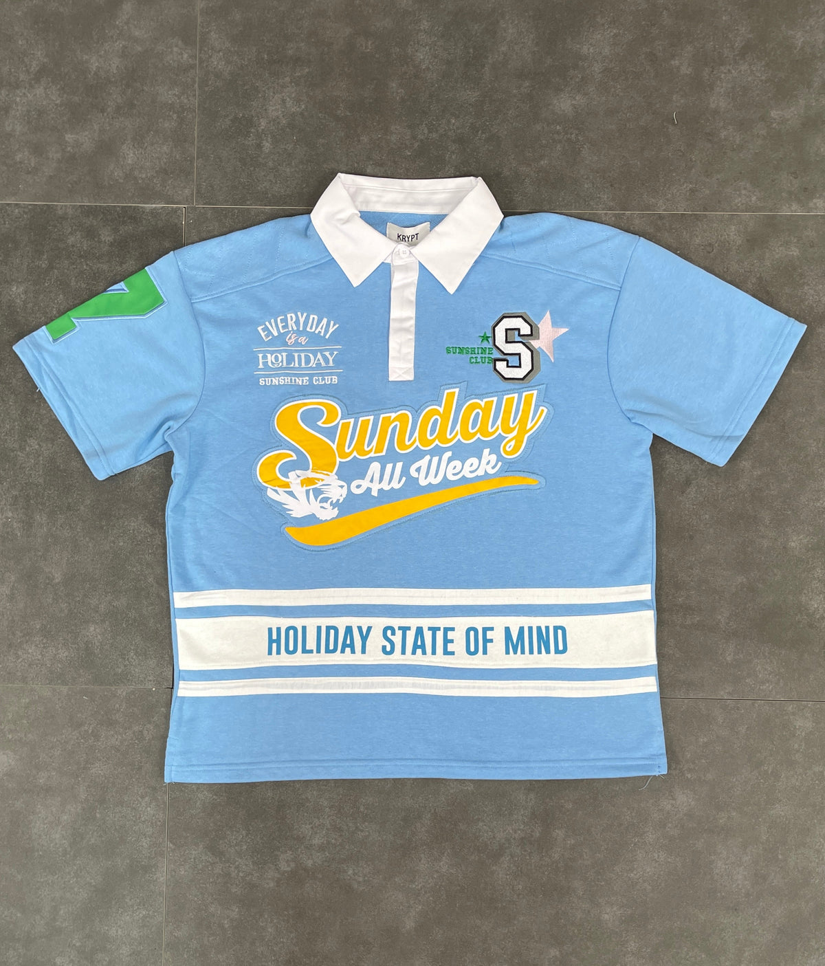 SS Varsity Polo - Sky Blue