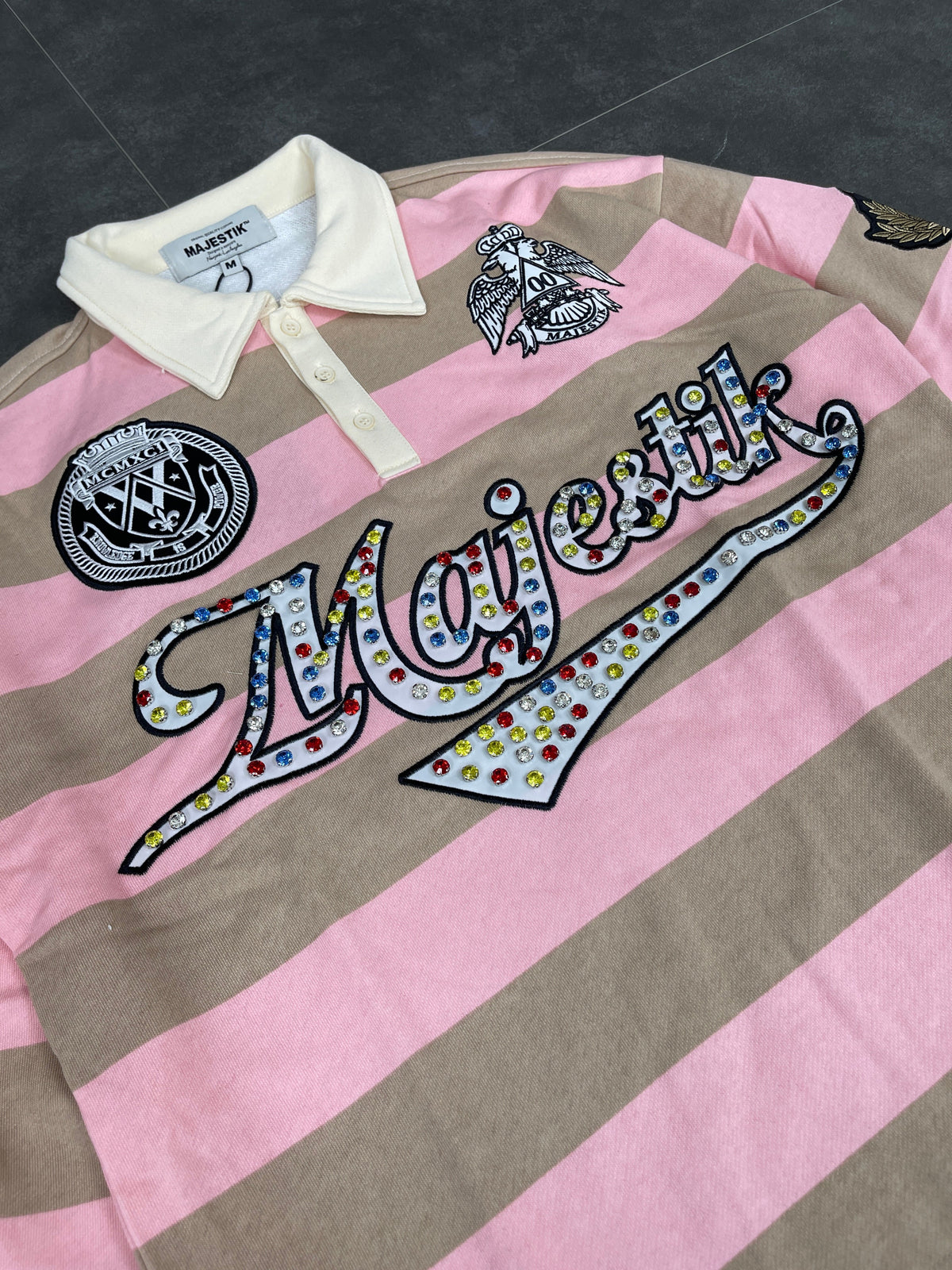 Cut & Sew Majestik Long Sleeve Polo