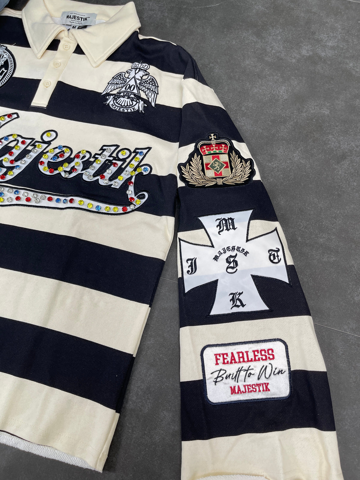 Cut & Sew Majestik Long Sleeve Polo