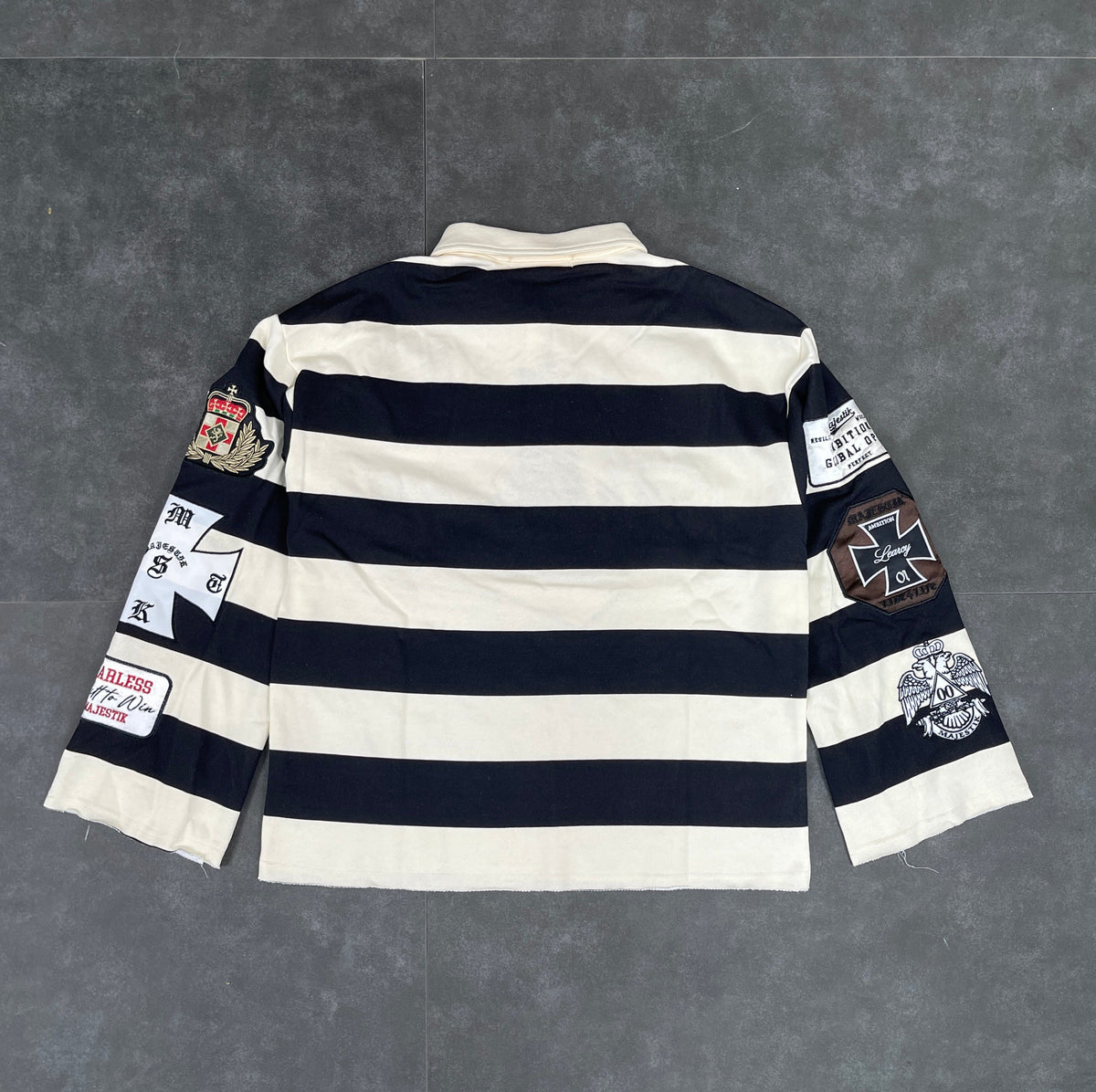 Cut & Sew Majestik Long Sleeve Polo