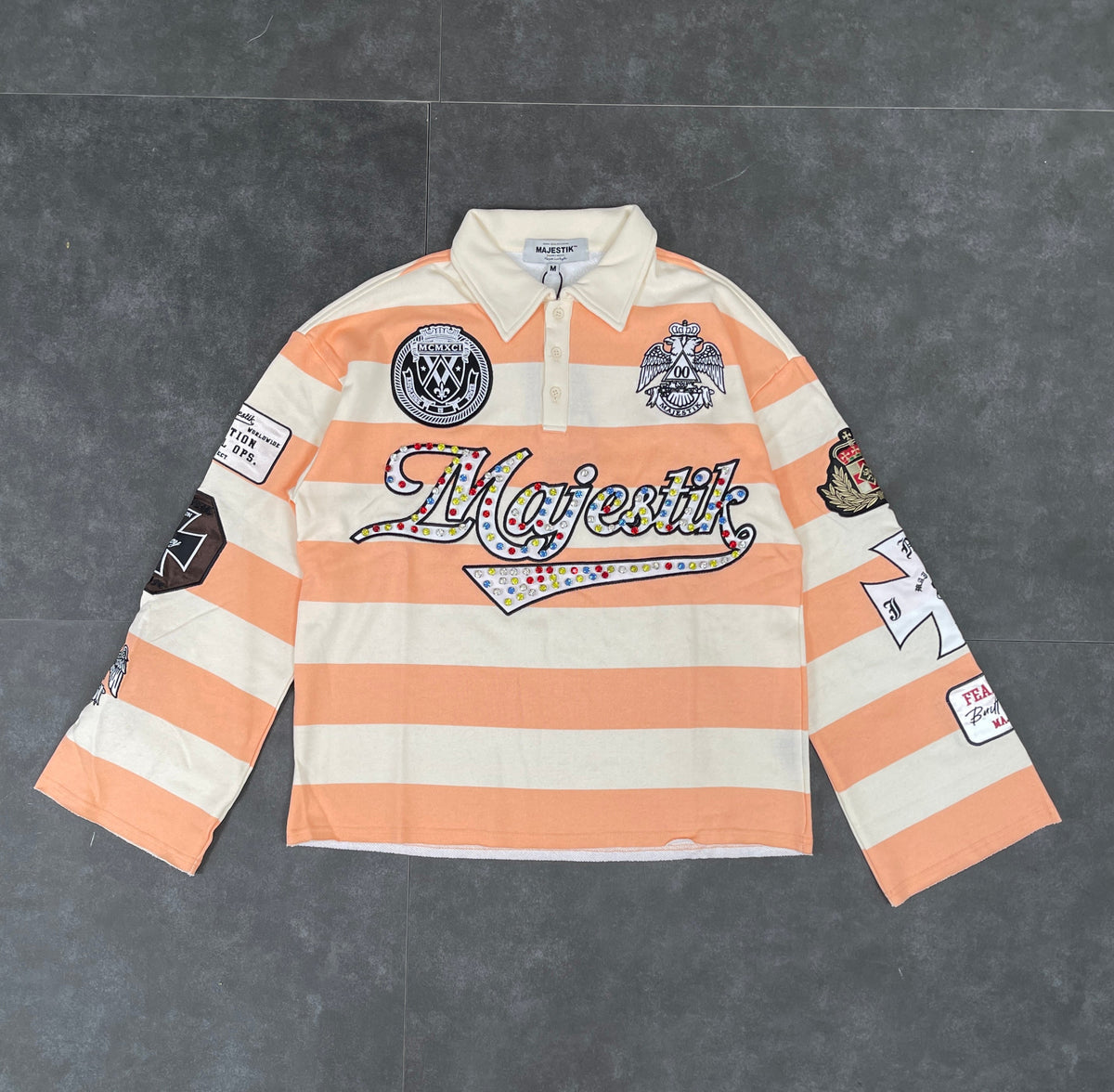 Cut & Sew Majestik Long Sleeve Polo (PH26816), enlarged view