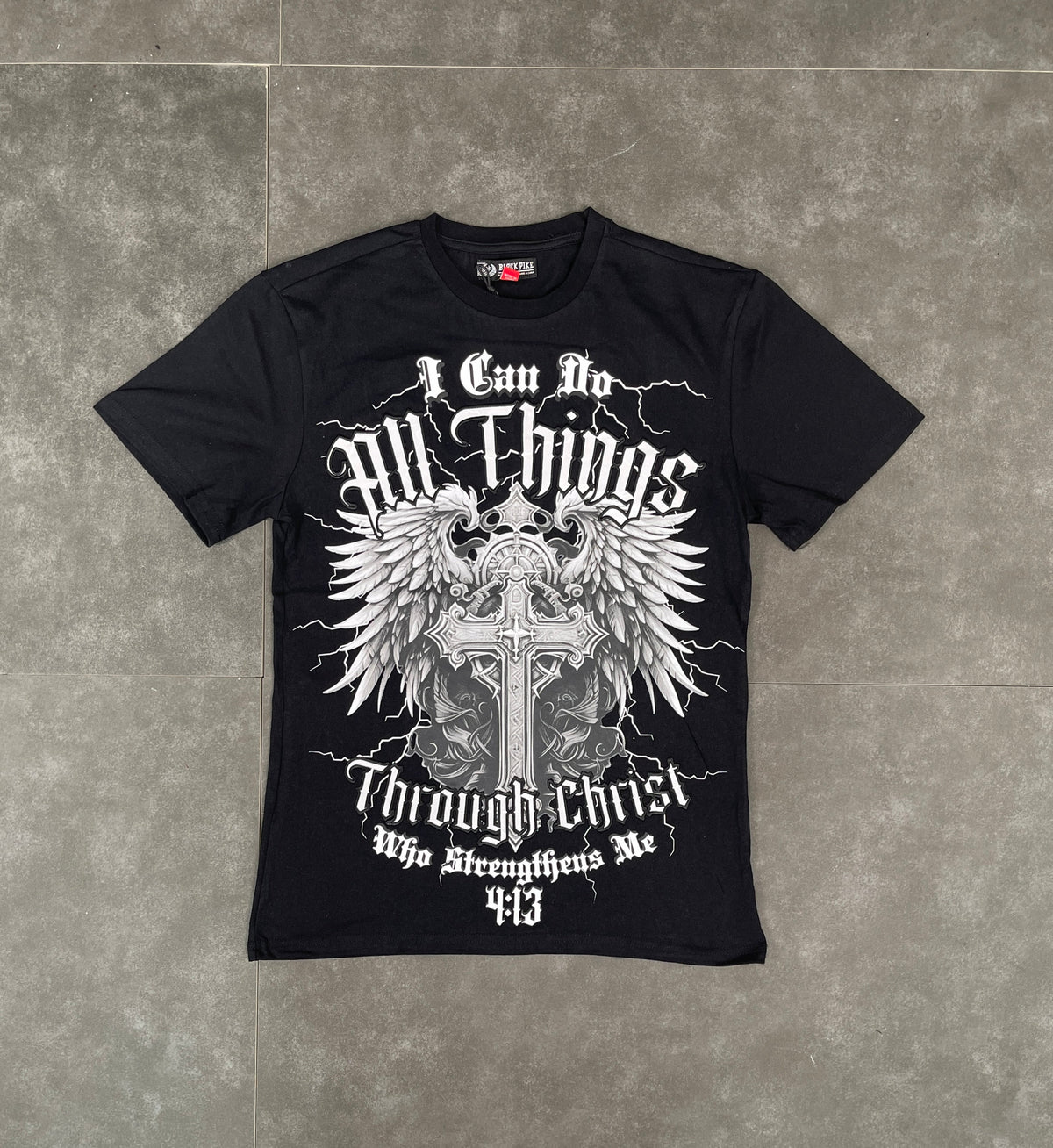 I Can Do All Thing SS Tee - Black