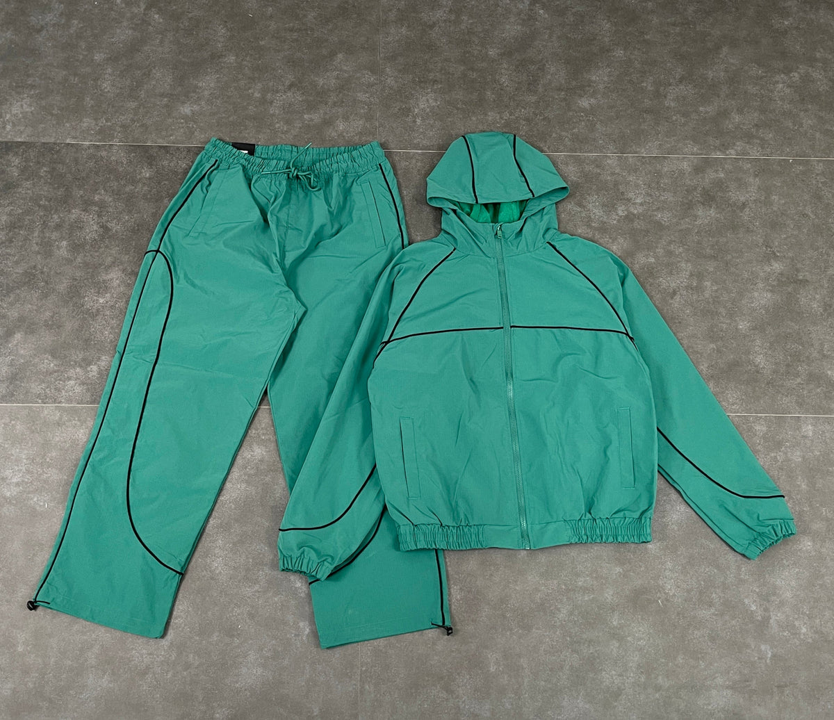 Nylon Set w/Piping - H Green
