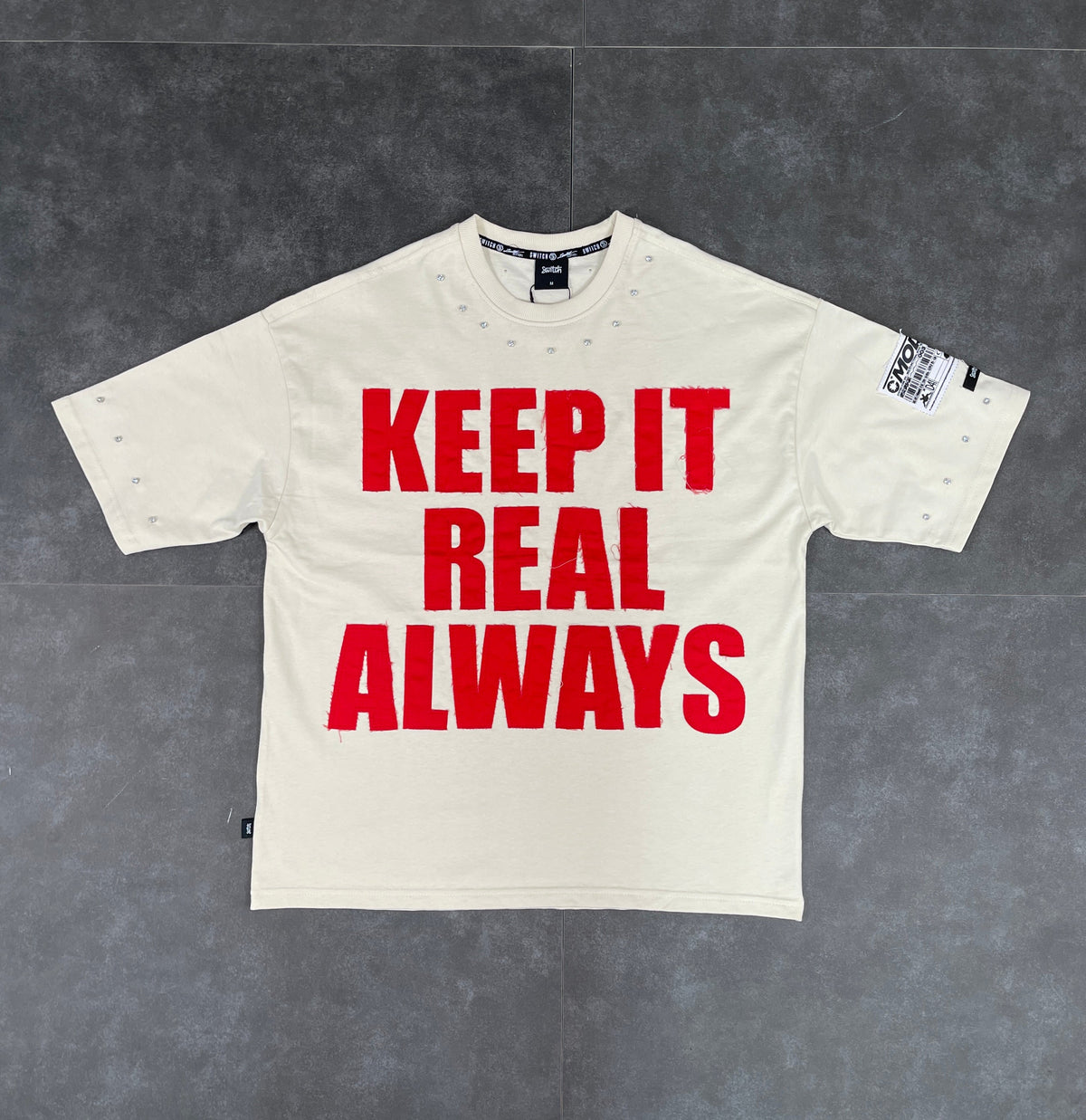Keep It Real SS Tee - Cream