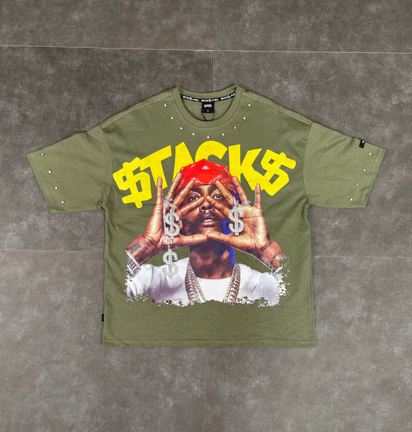 Stacks SS Tee - Olive