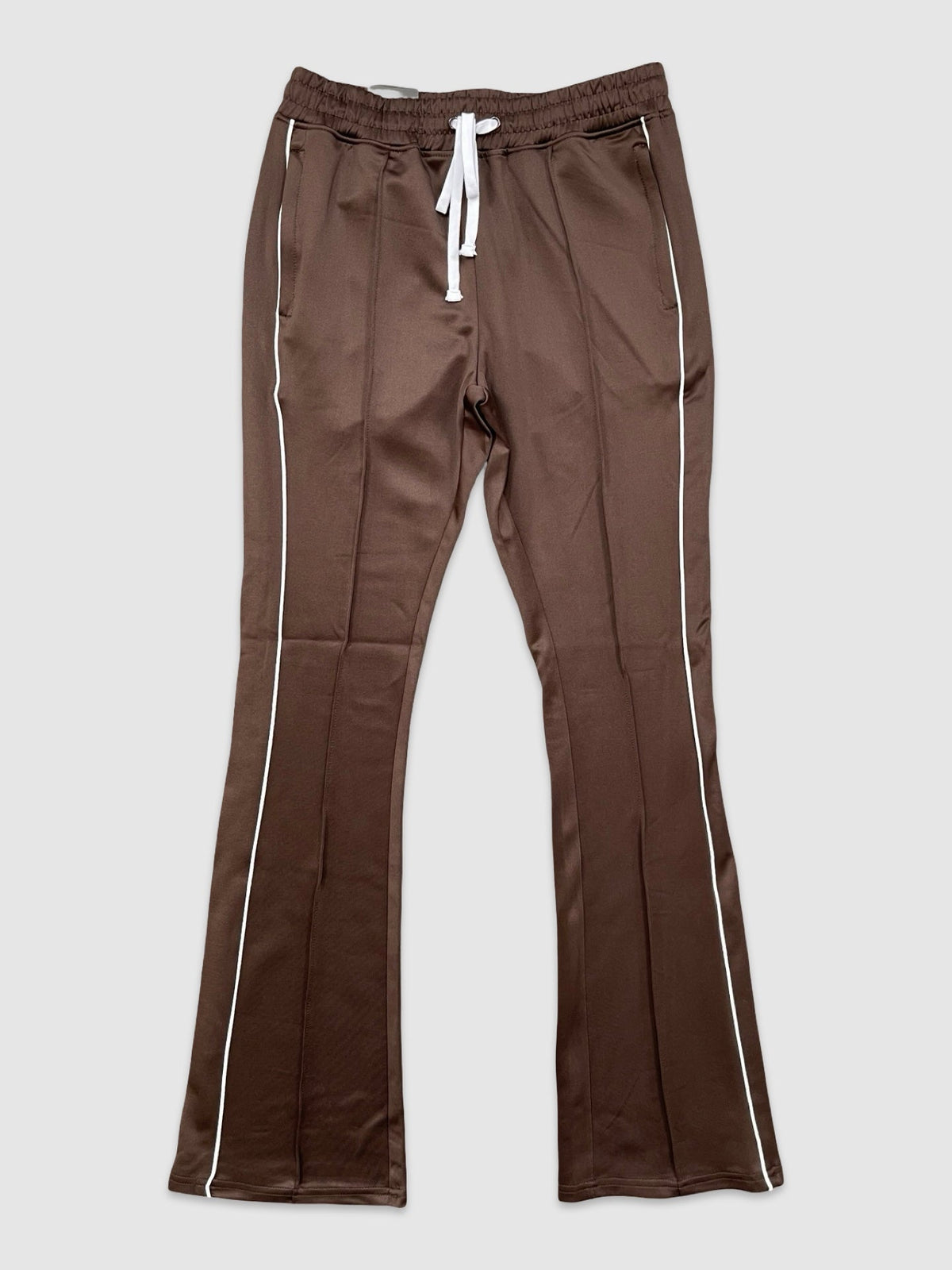 Stacked Fit Track Pants - Brown