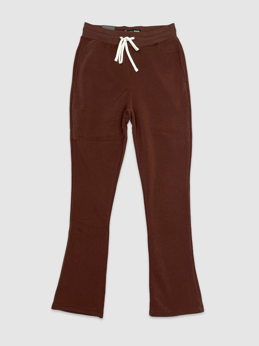 Fleece Stacked Fit Pants - Brown