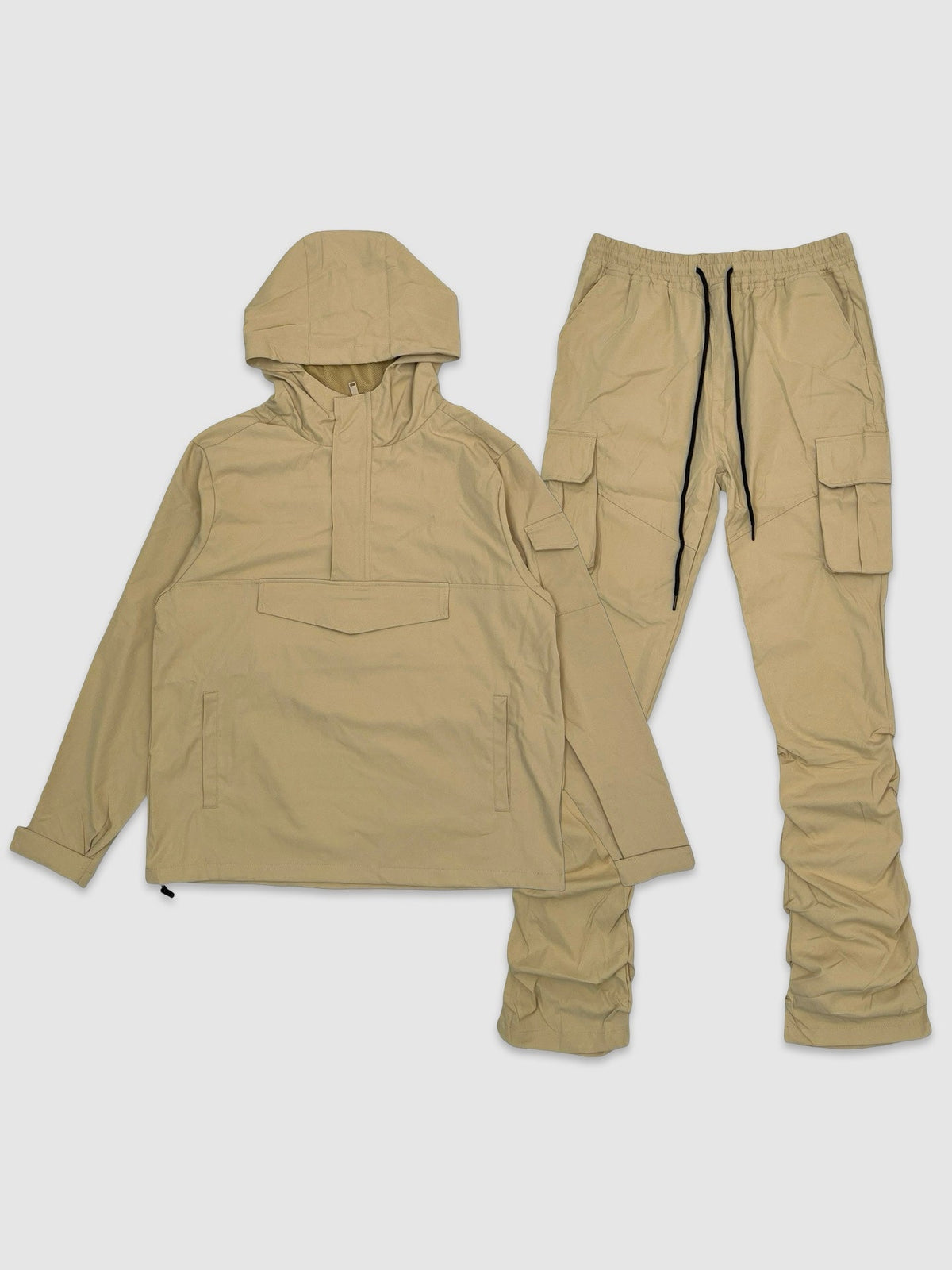 Anorak Jacket & Cargo Stack Pants Set - Khaki