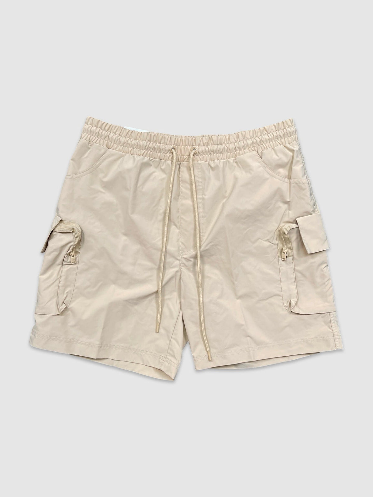 Nylon Cargo Shorts - Khaki