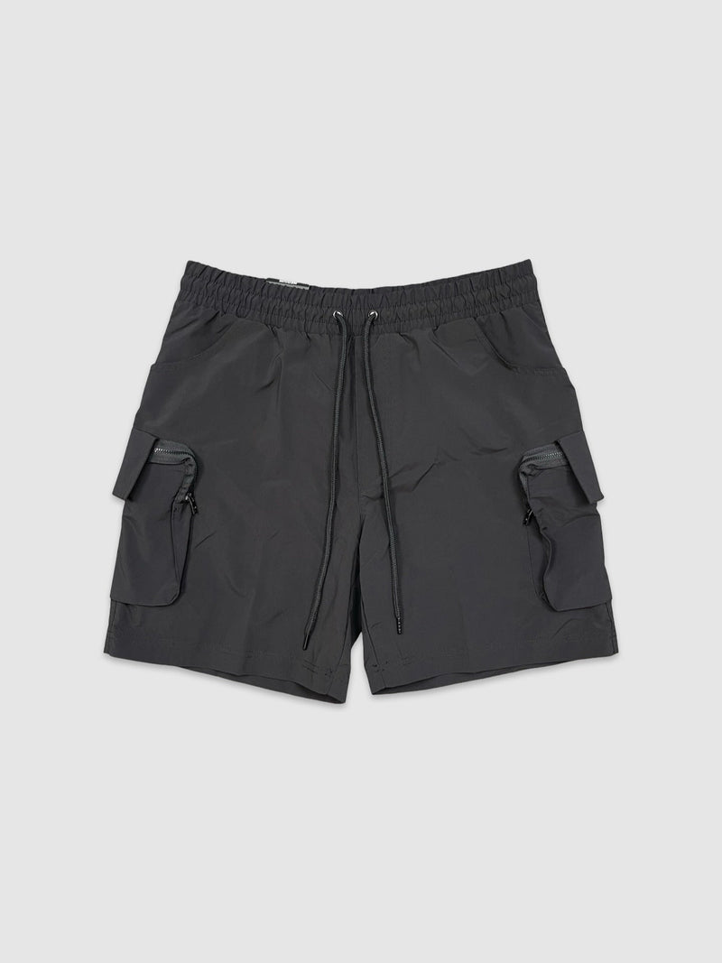Nylon Cargo Shorts - Black