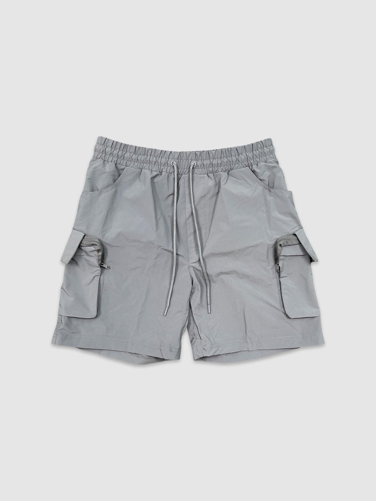 Nylon Cargo Shorts - Grey