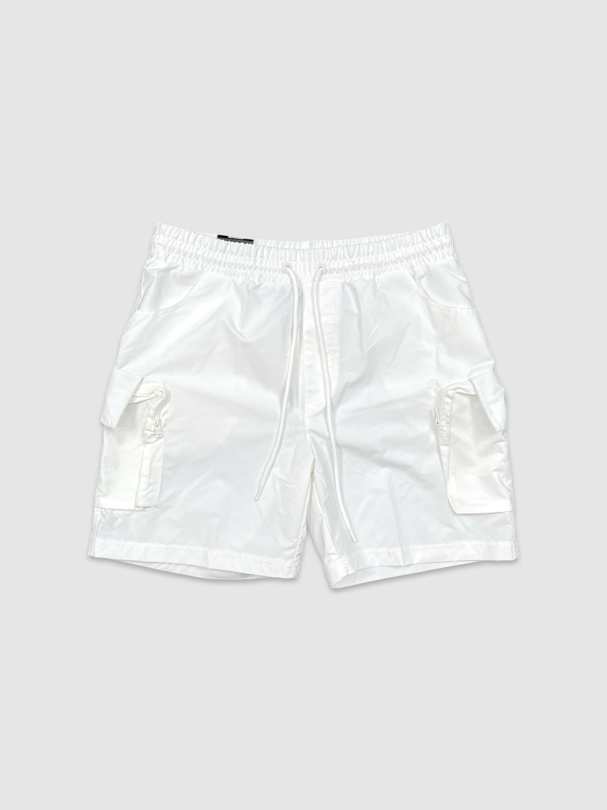 Nylon Cargo Shorts - White