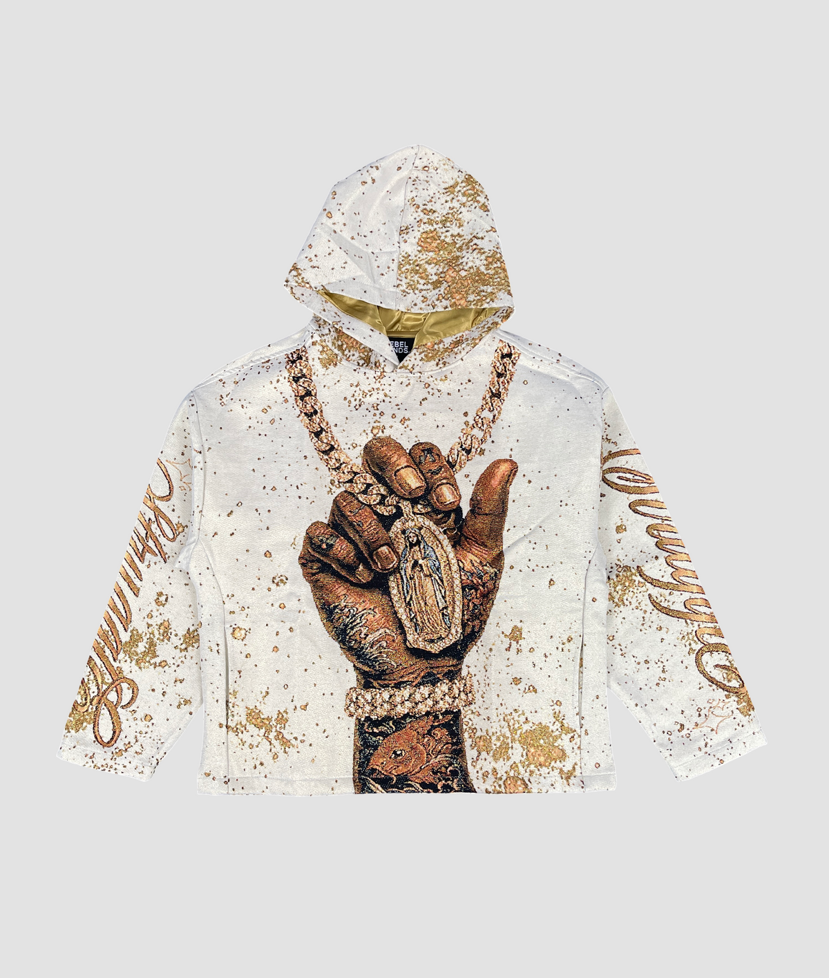 Chains Tapestry Hoodie - Cream