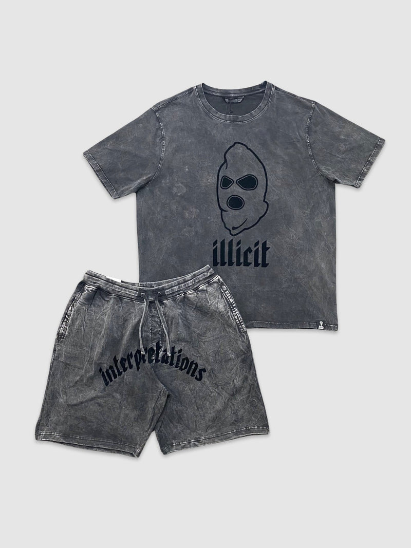 Men's Big & Tall Illicit Puff Print Tee & Fleece Shorts Set — alternate view