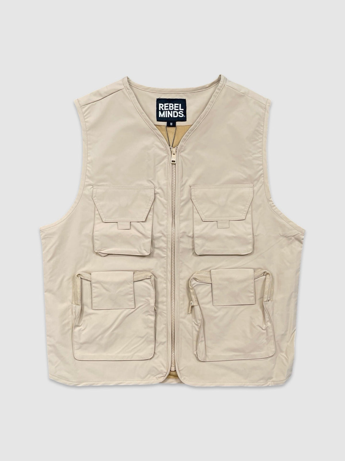 Nylon Cargo Vest - Khaki
