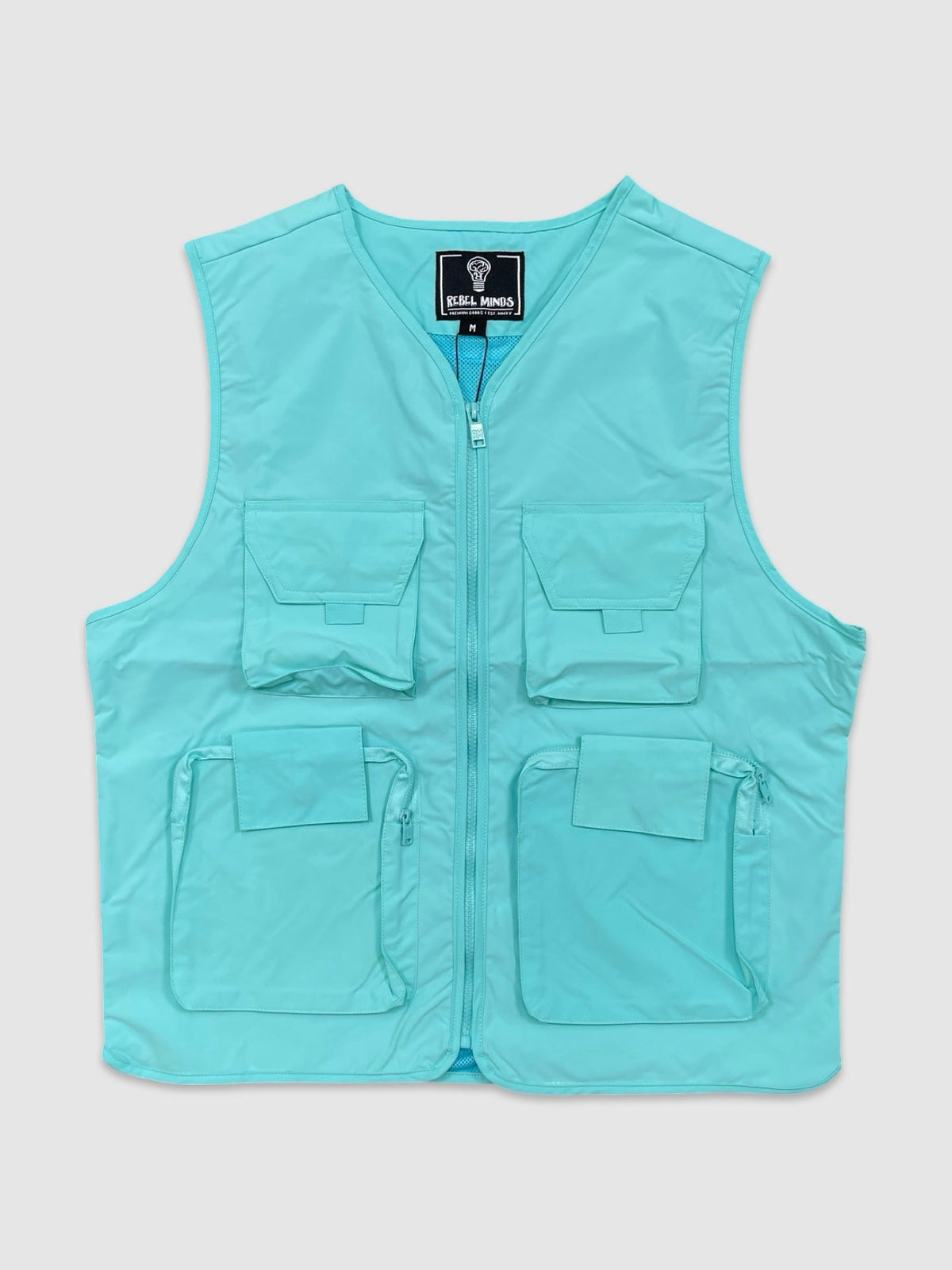 Nylon Cargo Vest - Mint