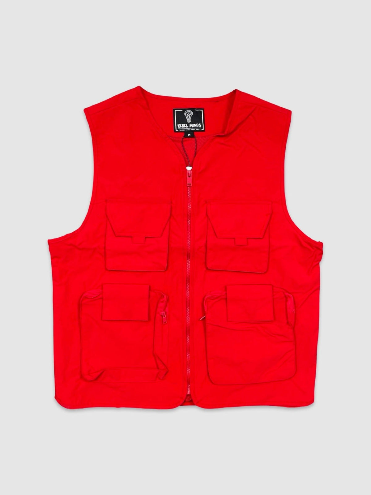 Nylon Cargo Vest - Red