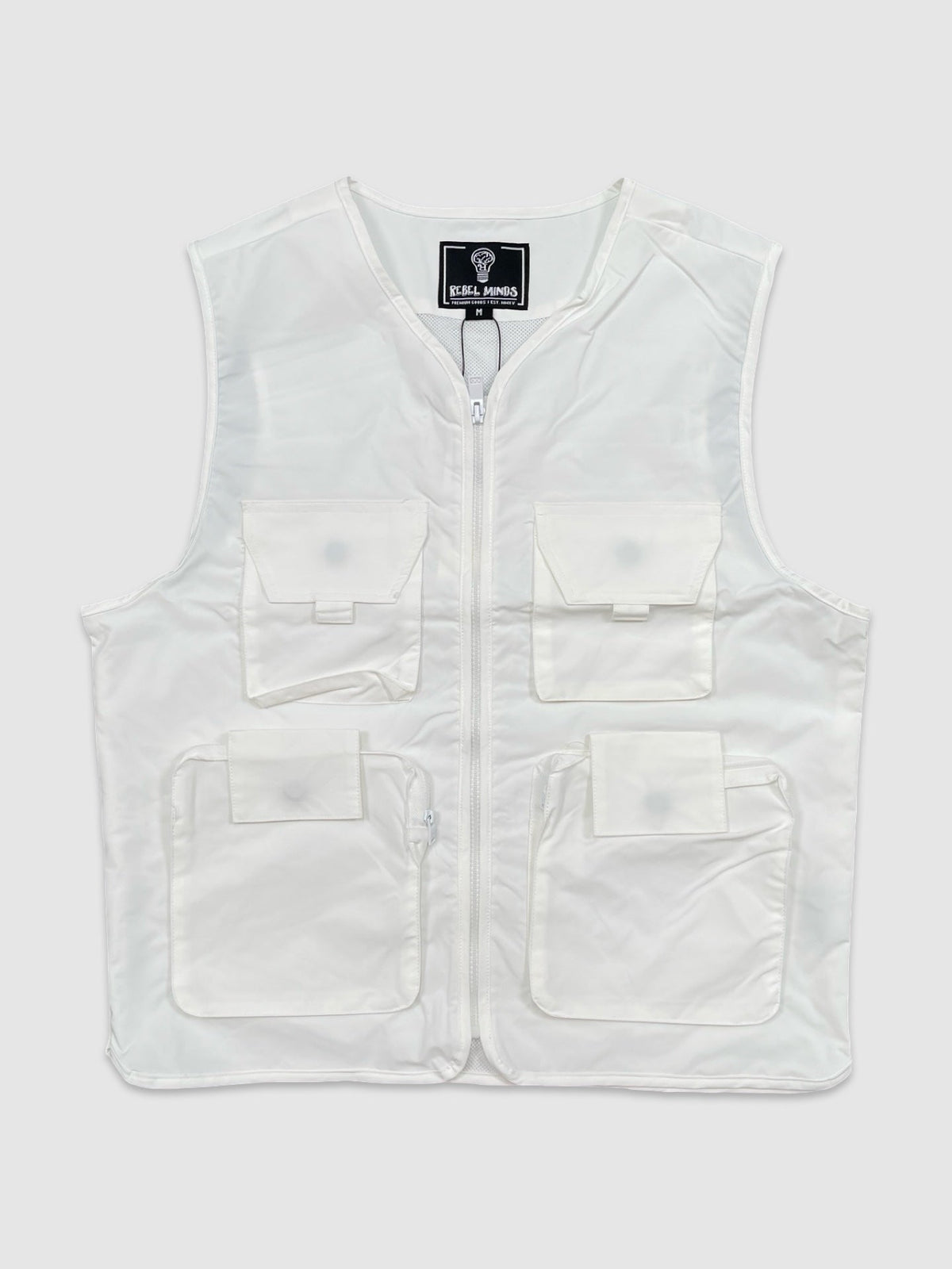 Nylon Cargo Vest - White