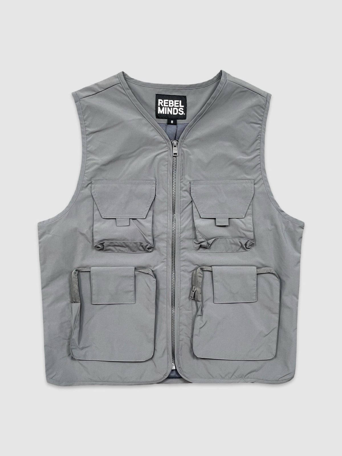 Nylon Cargo Vest - Grey