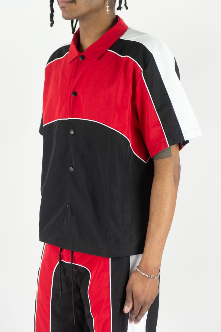 Color-Block Nylon Shorts Set